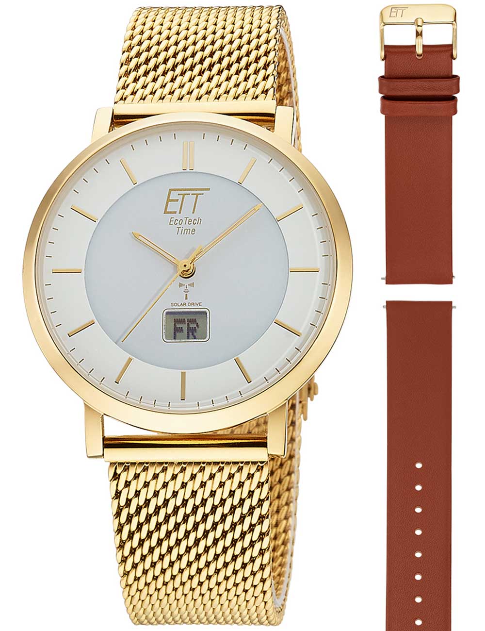 ETT Eco Tech Time EGS-11623-11MS Atacama Solar Radio Controlled 40mm 5ATM