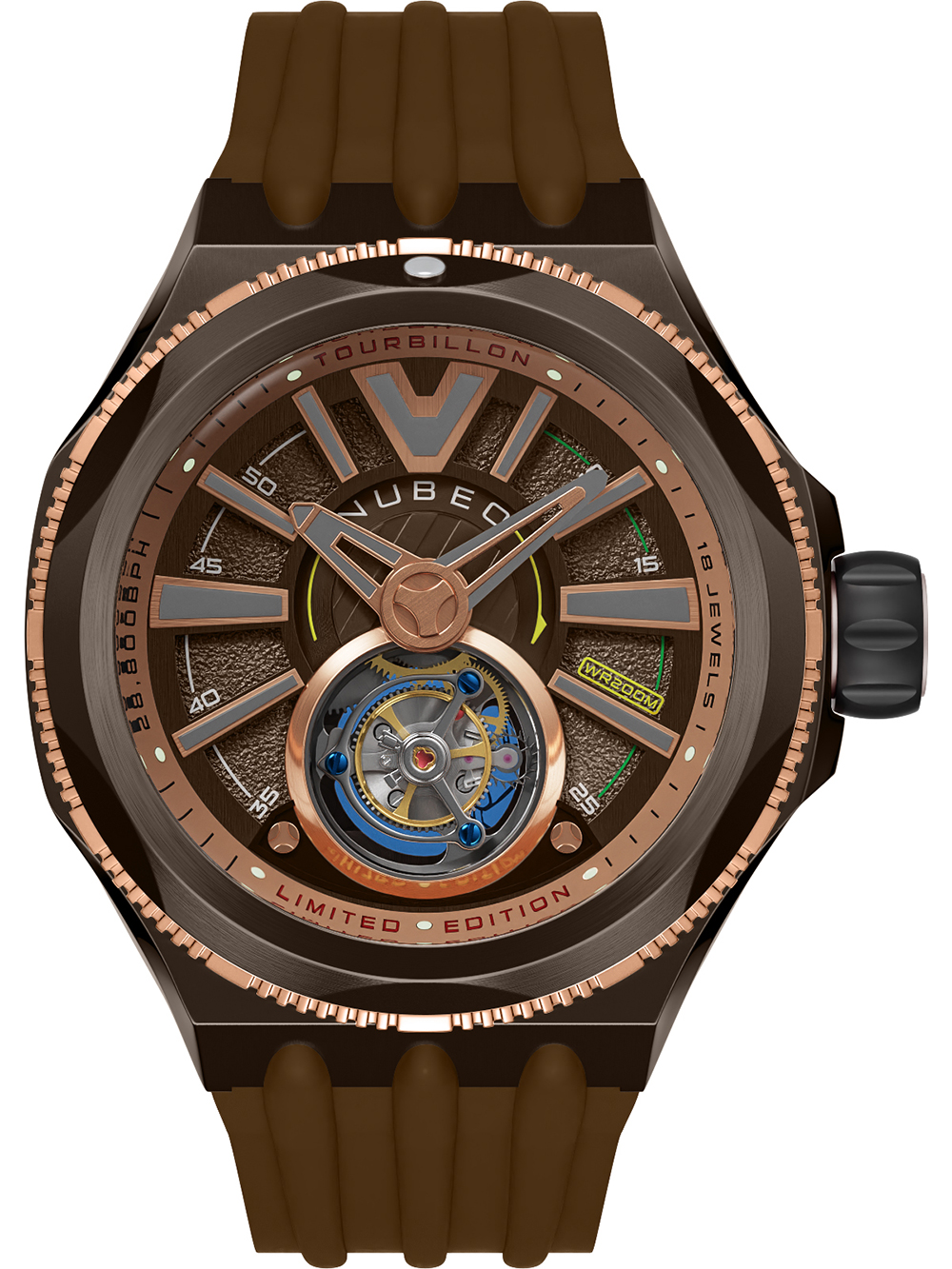 Nubeo NB-6075-0A Messenger Tourbillon Limited 52mm 10ATM