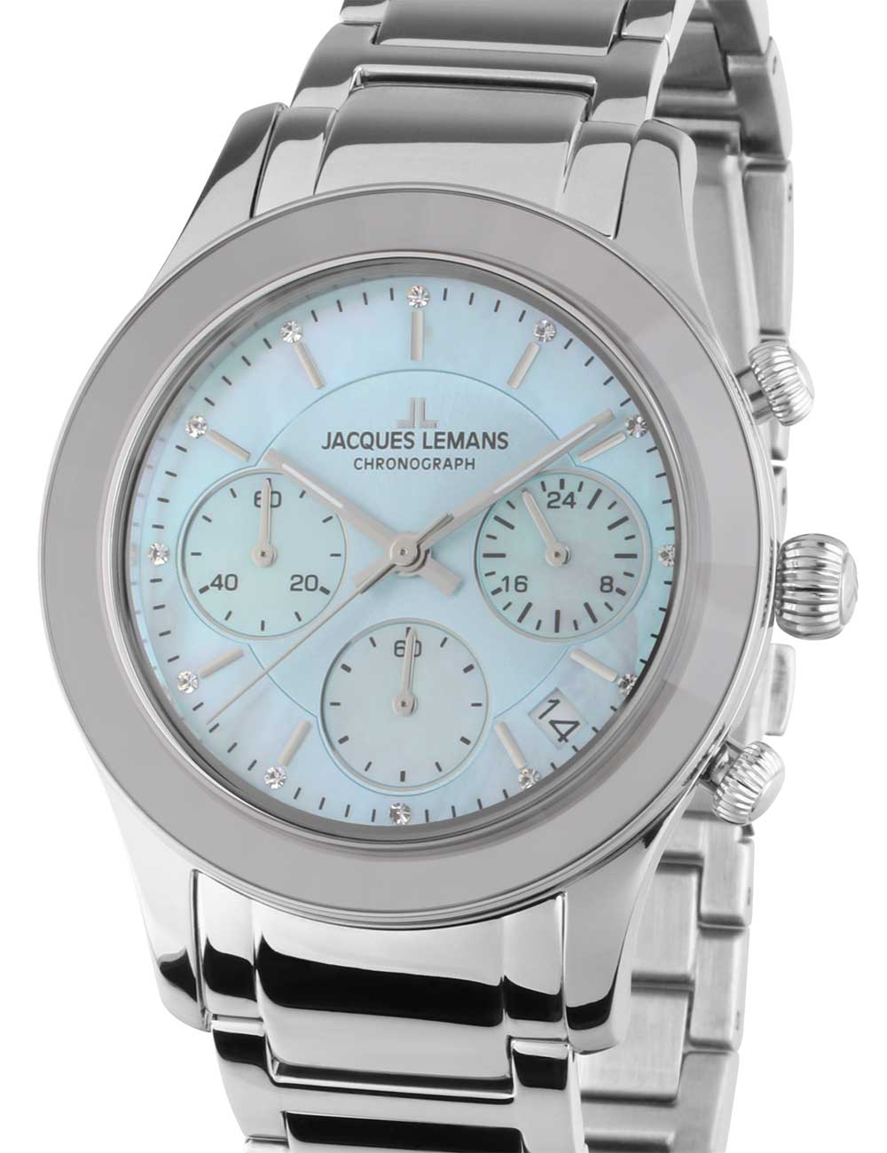 Jacques Lemans 1-2151K Venice Ladies Chrono 38mm 5ATM