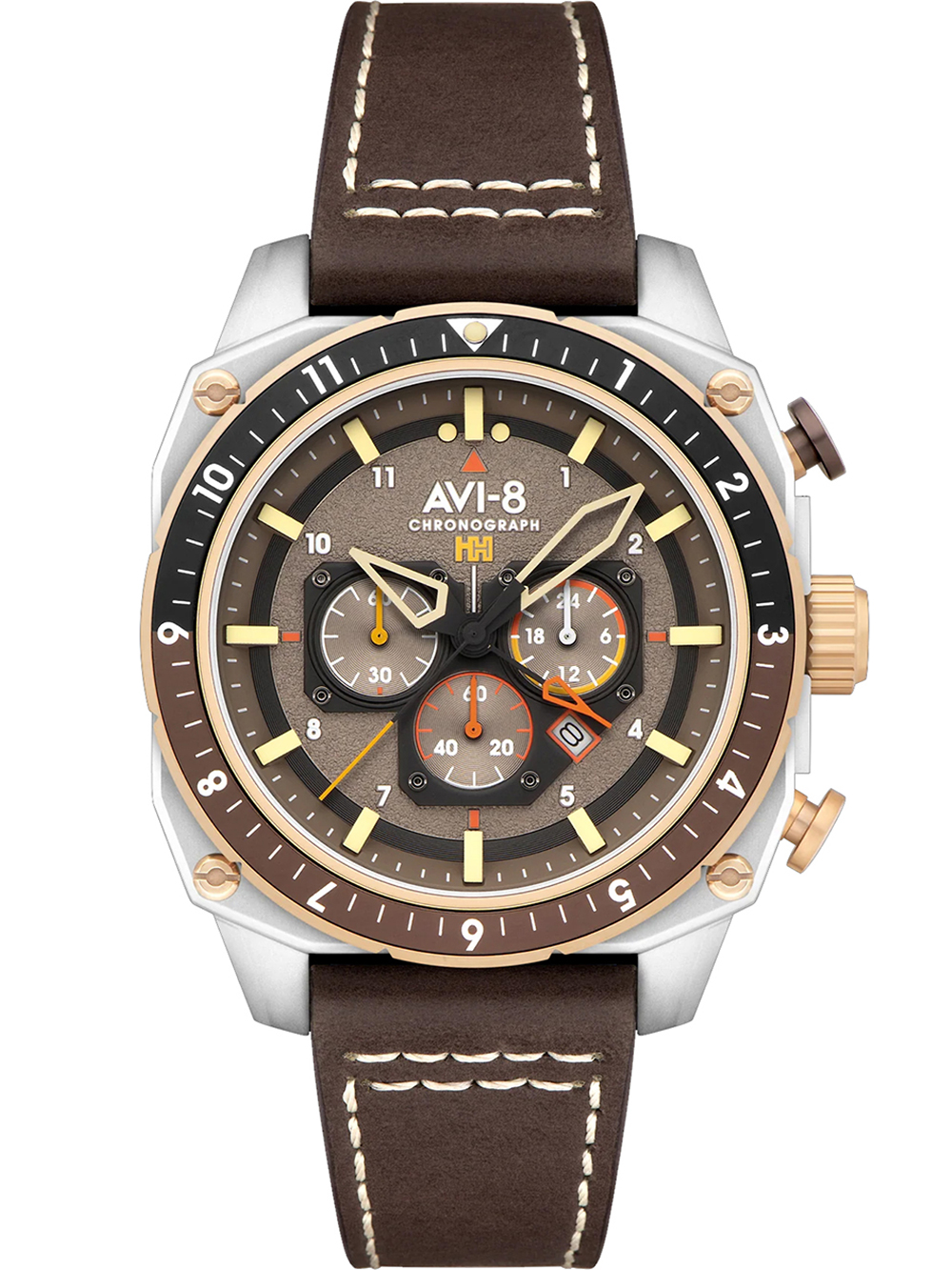 AVI-8 AV-4100-05 Hawker Hunter Dual Time Chronograph 43mm 5ATM