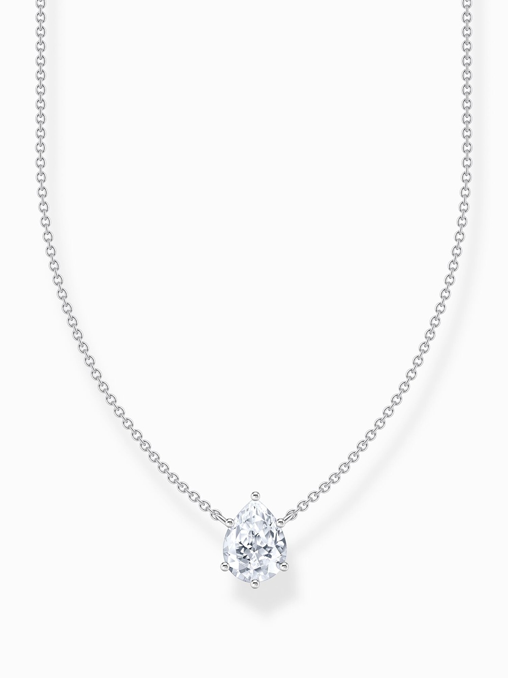 Thomas Sabo KE2213-051-14-L45V Silver necklace with white drop pendant