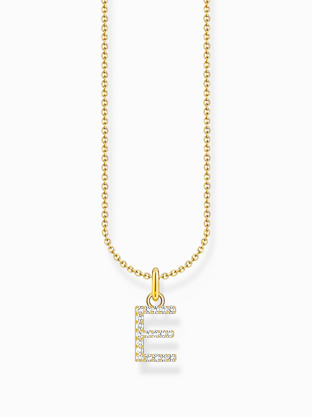 Thomas Sabo KE2244-414-14-L45V Gold-plated necklace letter E