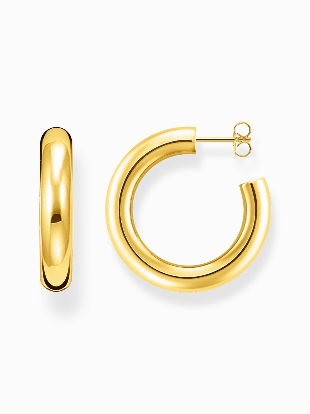 Thomas Sabo CR636-413-39 Gold-plated náušnice Chunky 30 mm