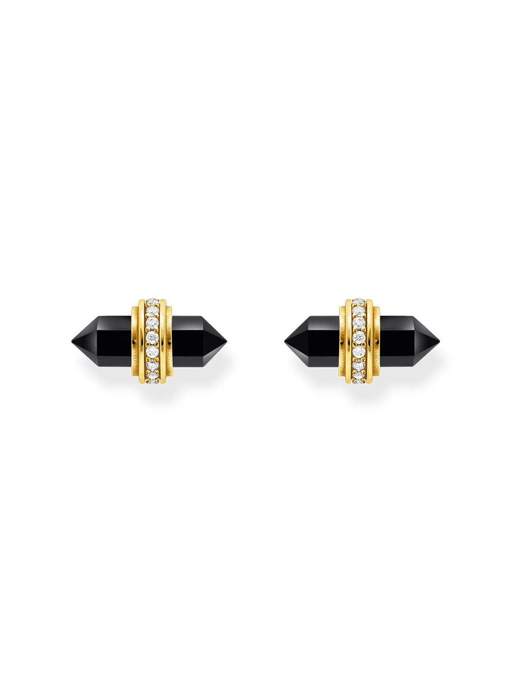 Thomas Sabo H2281-177-11 Gold stud earrings with black onyx