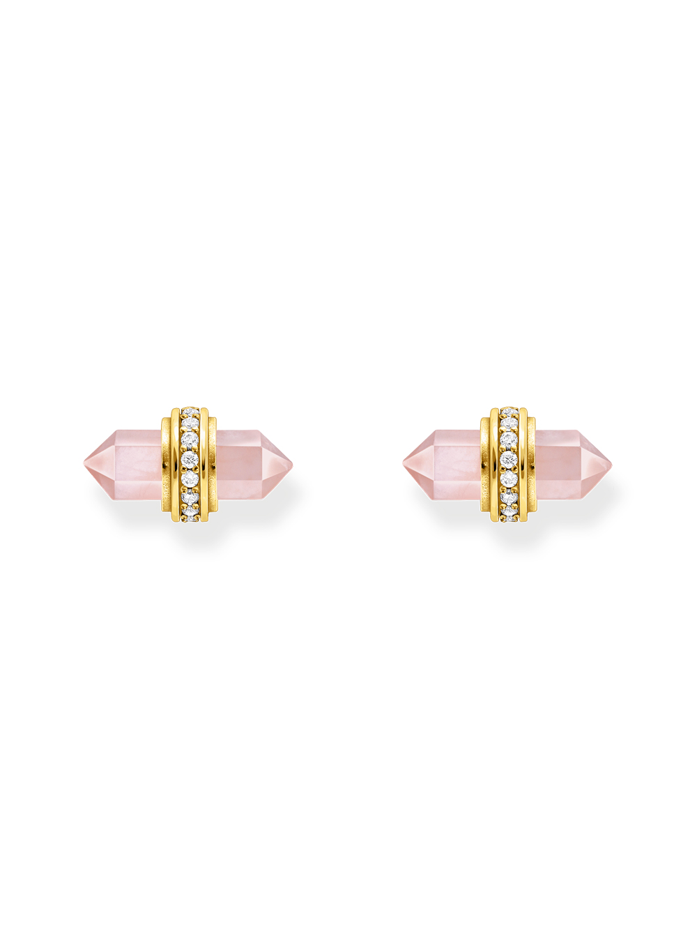 Thomas Sabo H2281-414-9 Gold stud earrings with pink onyx