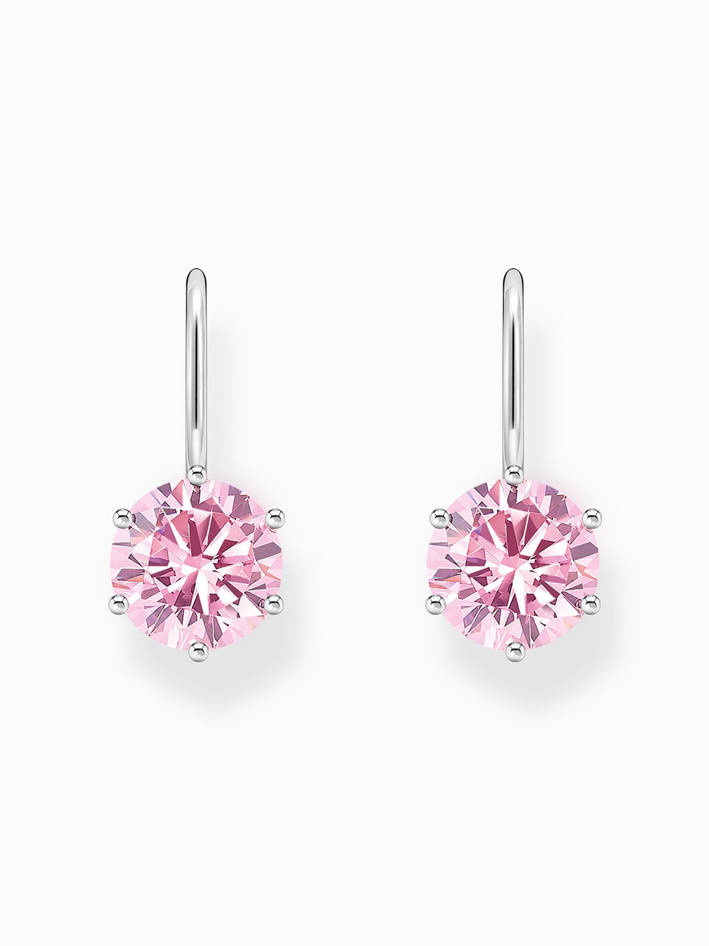 Thomas Sabo H2287-051-9 Silver dangle earrings with pink cubic zirconia