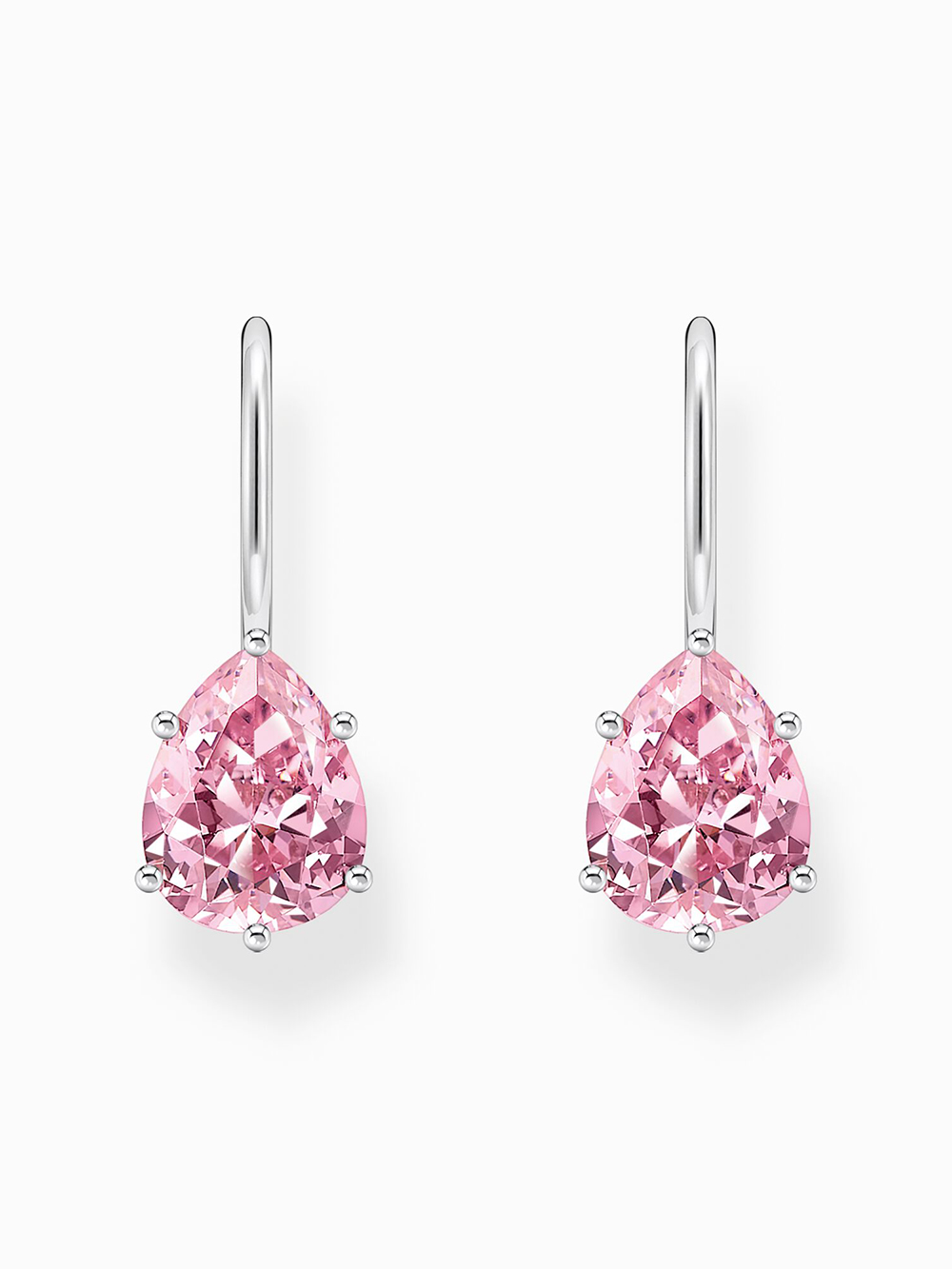 Thomas Sabo H2290-051-9 Silver dangle earring with pink zirconia drop