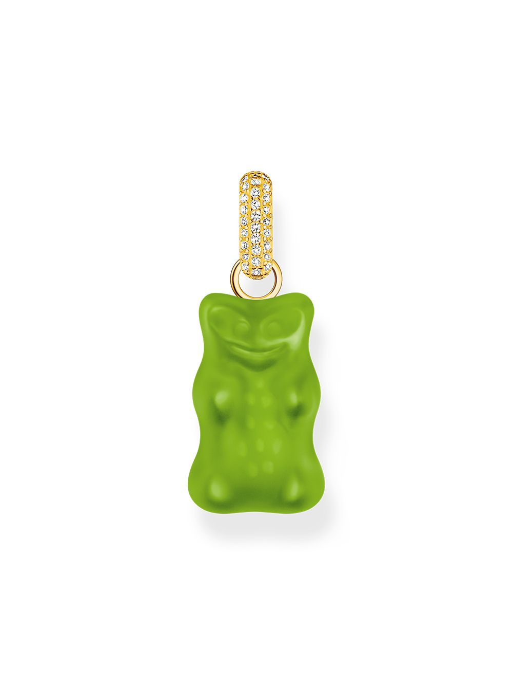 Thomas Sabo PE967-414-6 Large gold-plated green Goldbears pendant with stones