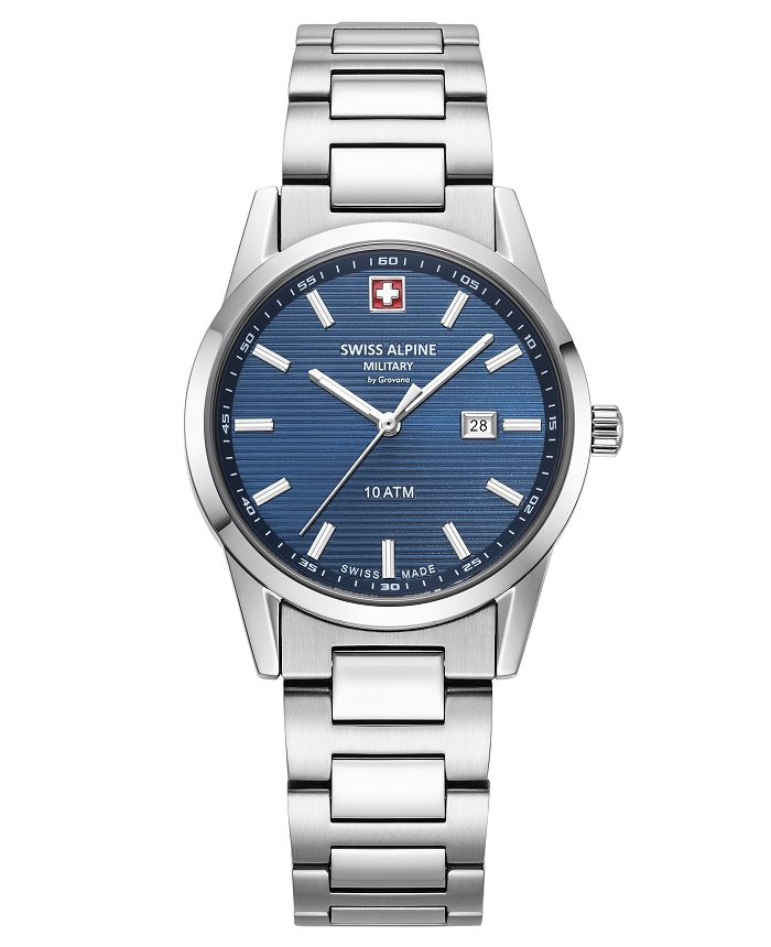 Swiss Alpine Military 7767.1135 Argos silver blue 34mm 10ATM
