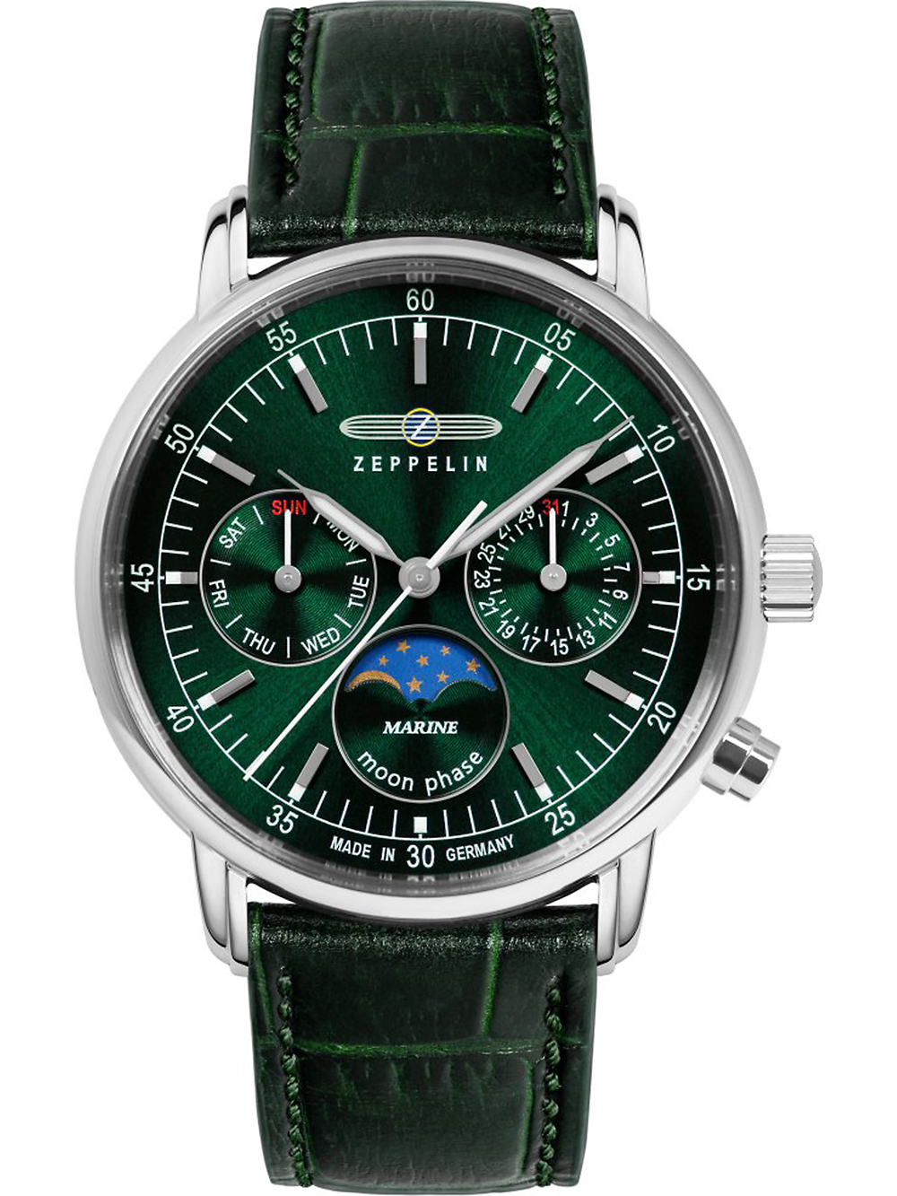 Zeppelin 86354 Méditerranée moon phase 36mm 5ATM