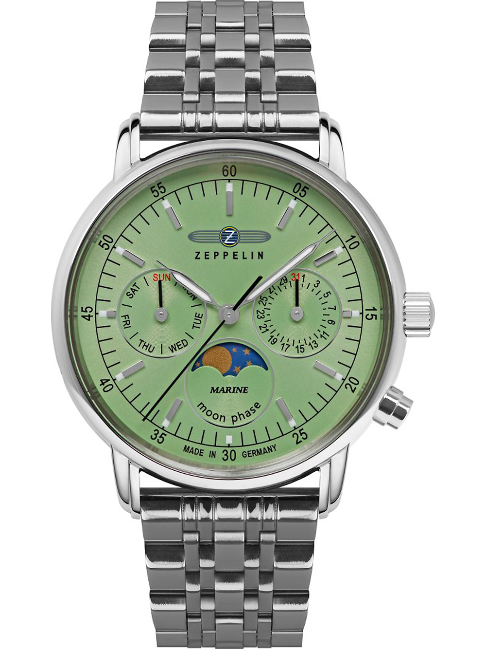Zeppelin 8637M4 Méditerranée moon phase 36mm 5ATM
