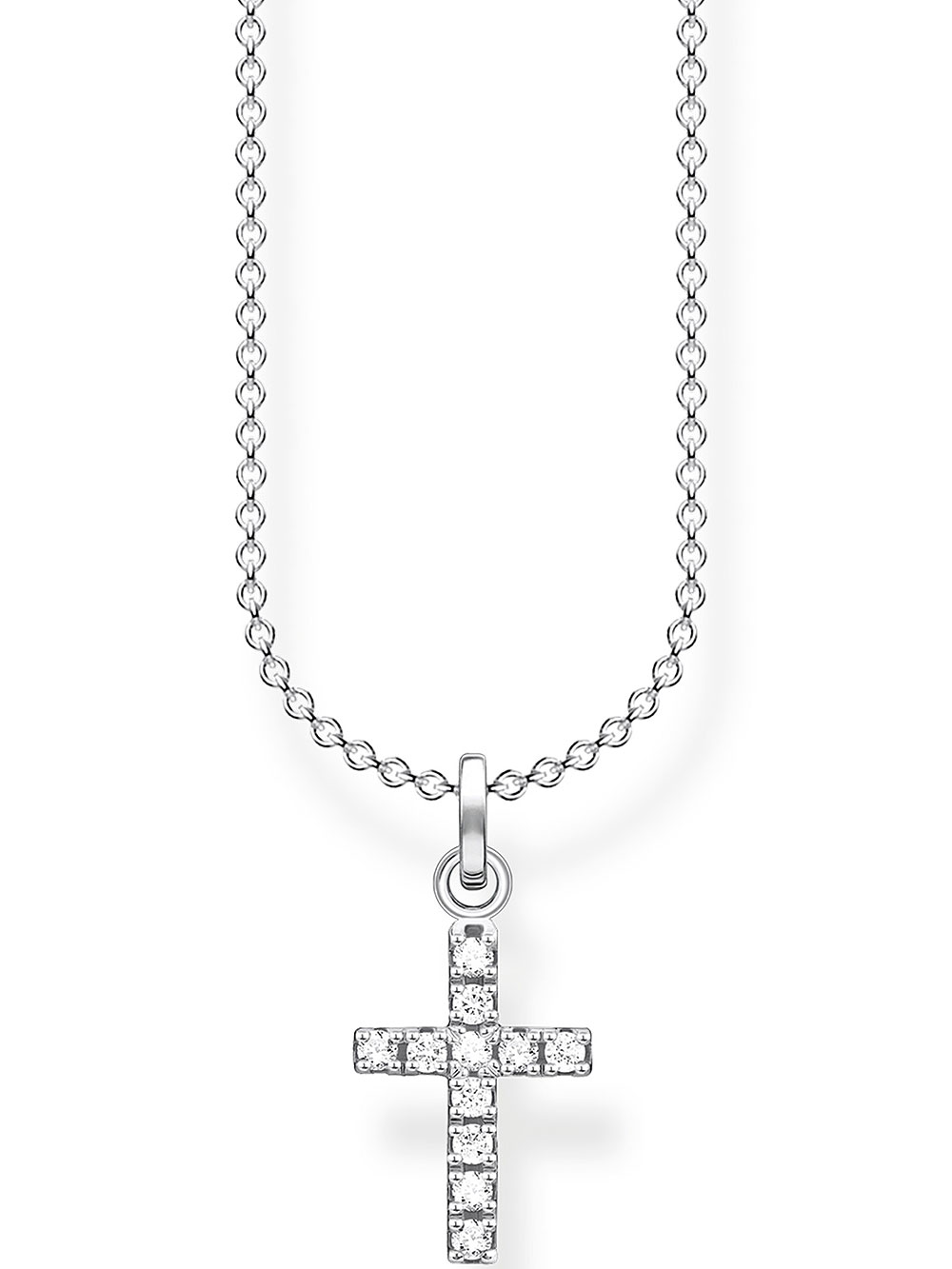 Thomas Sabo KE2069-051-14-L38V Silver necklace cross pavé