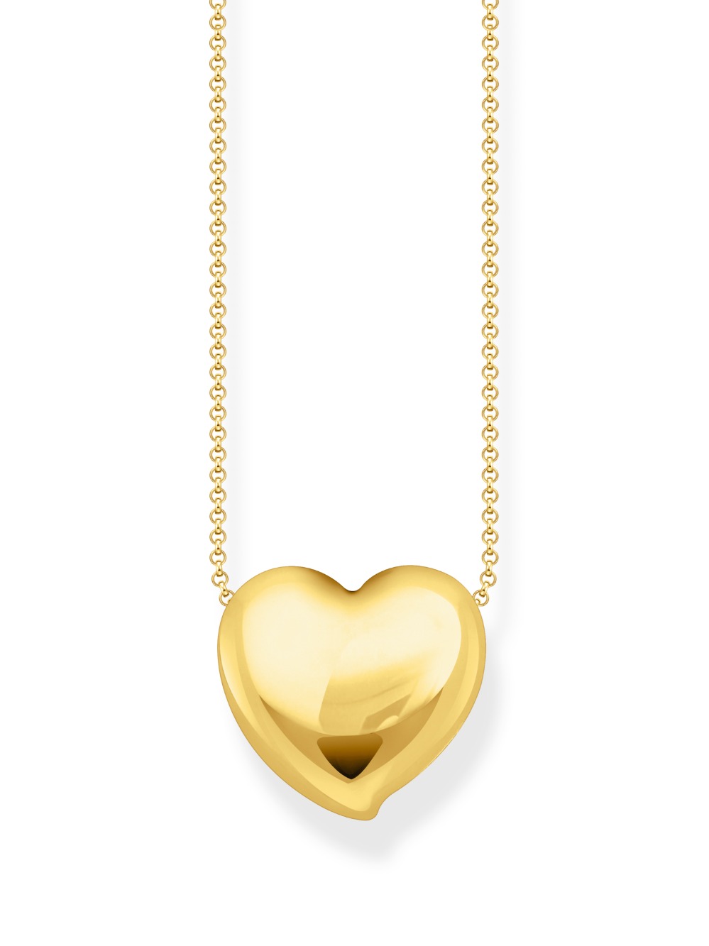 Thomas Sabo KE2276-413-39-L45V Bold - Gold-plated Necklace with Pendant in Heart Shape 40-45 cm