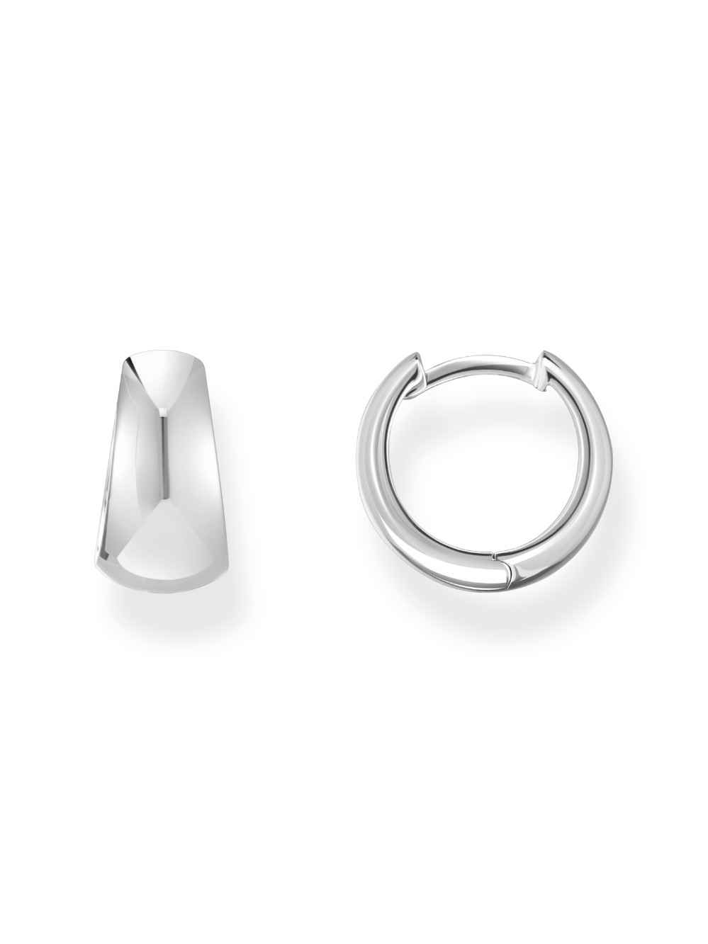 Thomas Sabo CR740-001-21 Bold - Silver Trapeze Hoop Earrings 12 mm