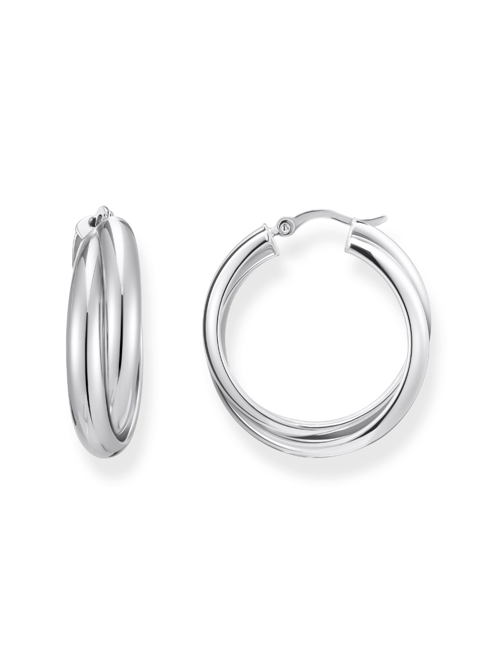 Thomas Sabo CR738-001-21 Bold - Silver Hoop Earrings 27,0 mm Intertwined design