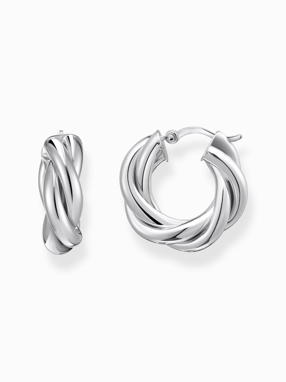 Thomas Sabo CR742-001-21 Bold - Silver Hoop Earrings 20,0 mm Intertwined design