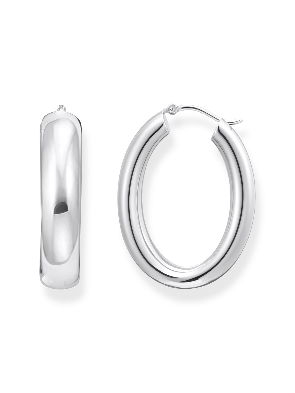 Thomas Sabo CR739-001-21 Bold - Silver Chunky Hoop Earrings 34,2 mm
