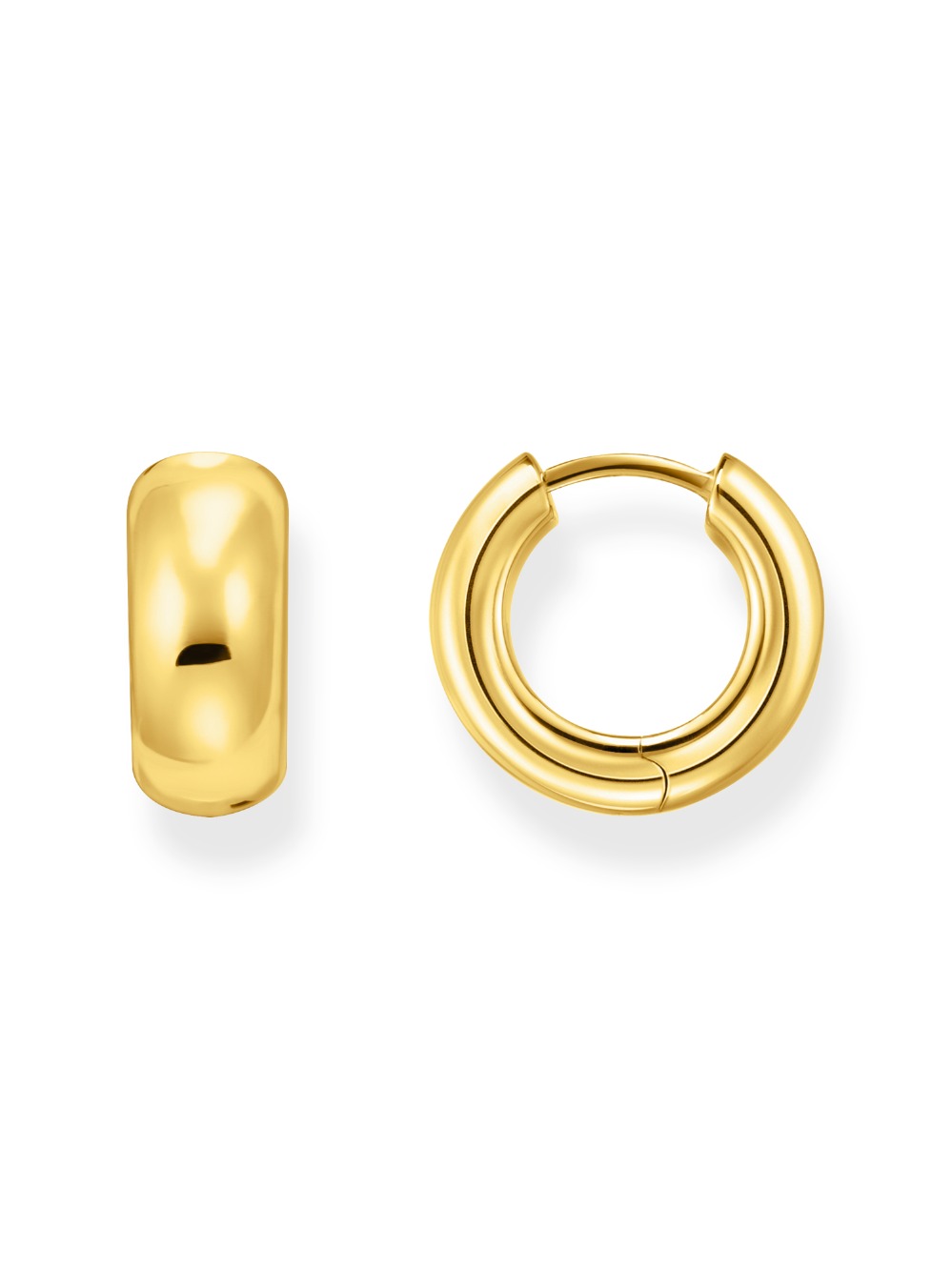 Thomas Sabo CR741-413-39 Bold - Gold-plated Mini-Chunky Hoop Earrings 16,0 mm