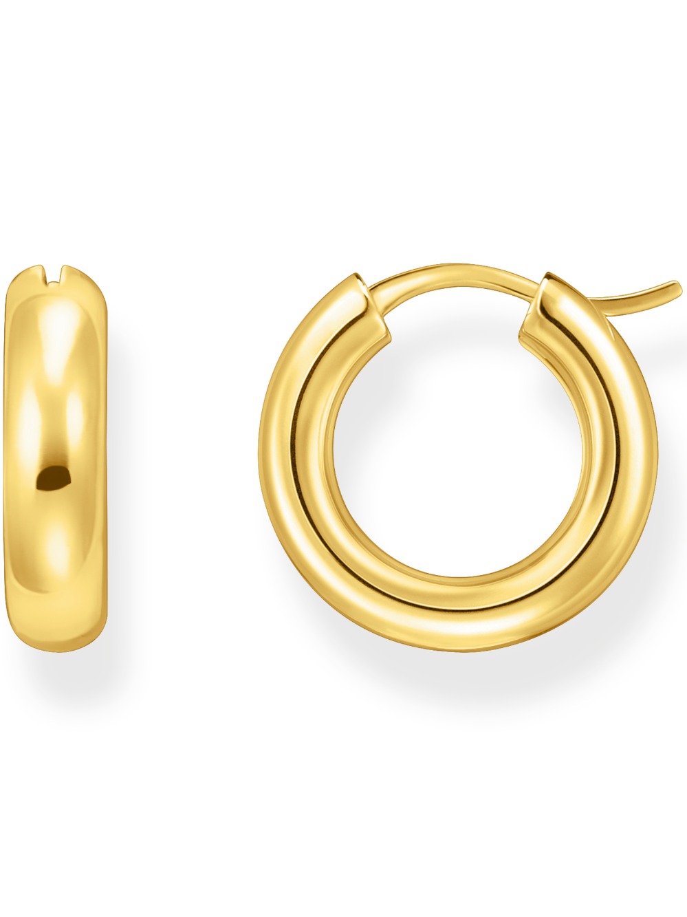 Thomas Sabo CR747-413-39 Bold - Gold-plated Chunky Hoop Earrings 16,2 mm