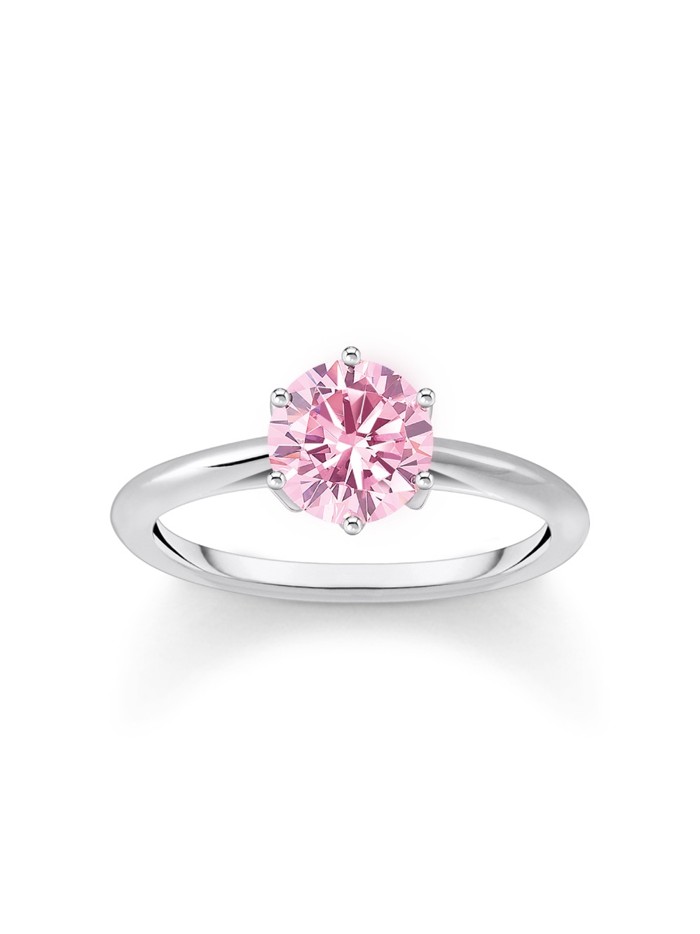 Thomas Sabo TR2474-051-9-54 Silver prstýnek with pink Stone in Brilliant-cut