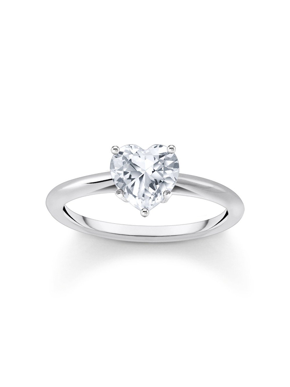 Thomas Sabo TR2476-051-14-54 Silver prstýnek with white Stone in Heart Shape