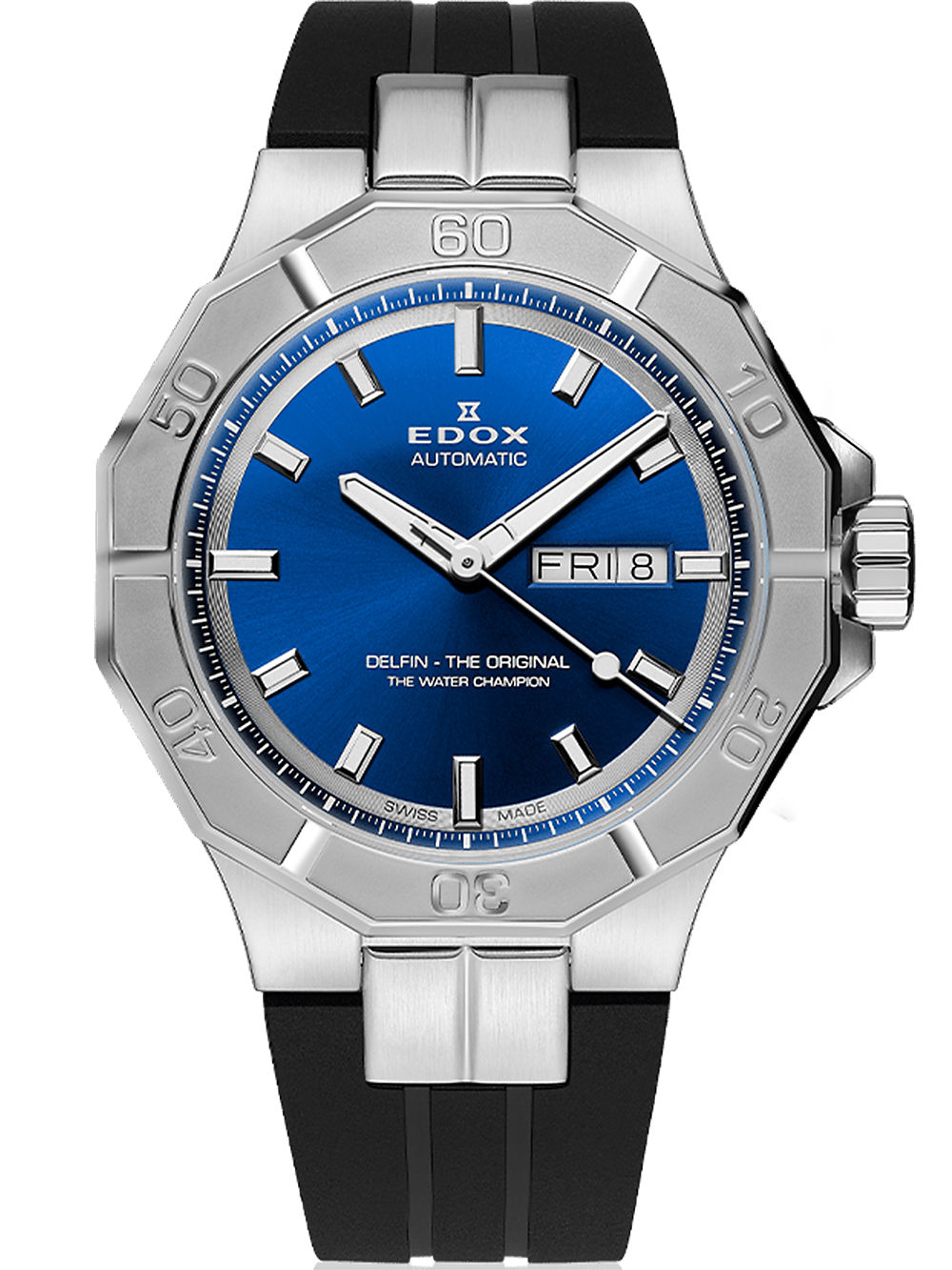 Edox 88008-3CA-BUIN Delfin Automatic Day-Date 43mm 20ATM