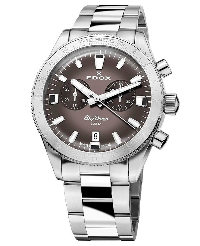 Edox 10116-3-GRIDN Skydiver Limited quartz Chronograph 40mm 30ATM