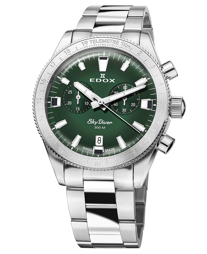 Edox 10116-3-VIDN Skydiver Limited quartz Chronograph 40mm 30ATM