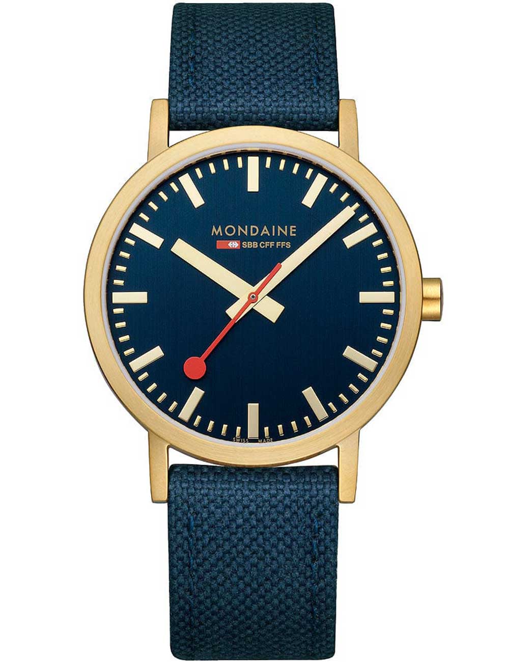 Mondaine A660.30360.40SBQ Classic Blue And Gold40mm 3ATM