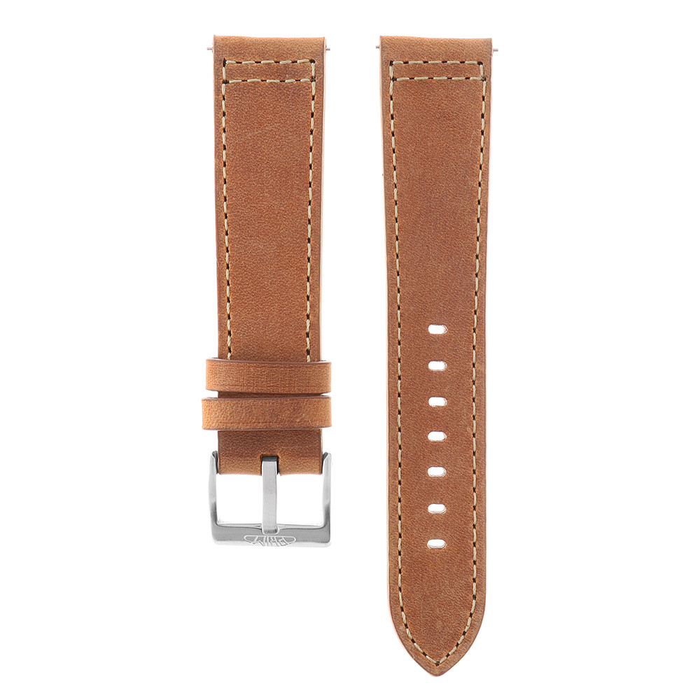 Řemínek RB.13191 (22 mm) - světle hnědý - PRIM Pilot Dual Time, Hnědá