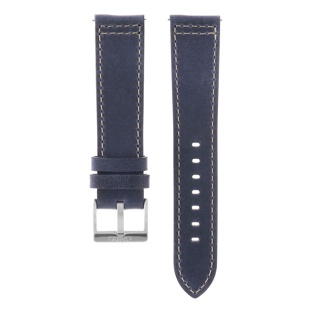 Řemínek RB.13191 (22 mm) - tmavě modrý - PRIM Pilot Dual Time, Bílá || Modrá