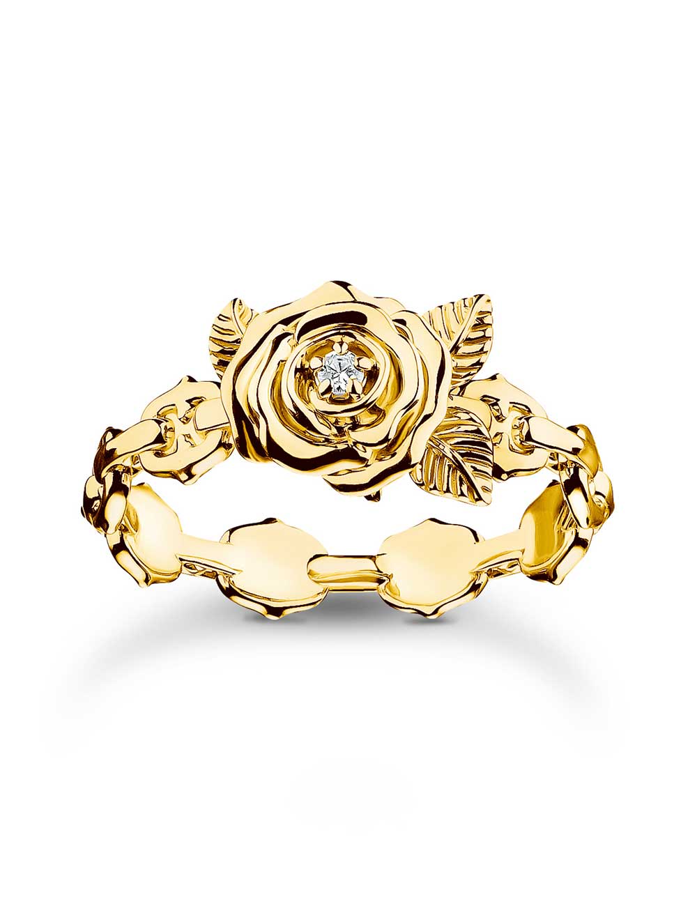 Thomas Sabo TR2482-414-39-54 Gold-plated prstýnek Roses Romance