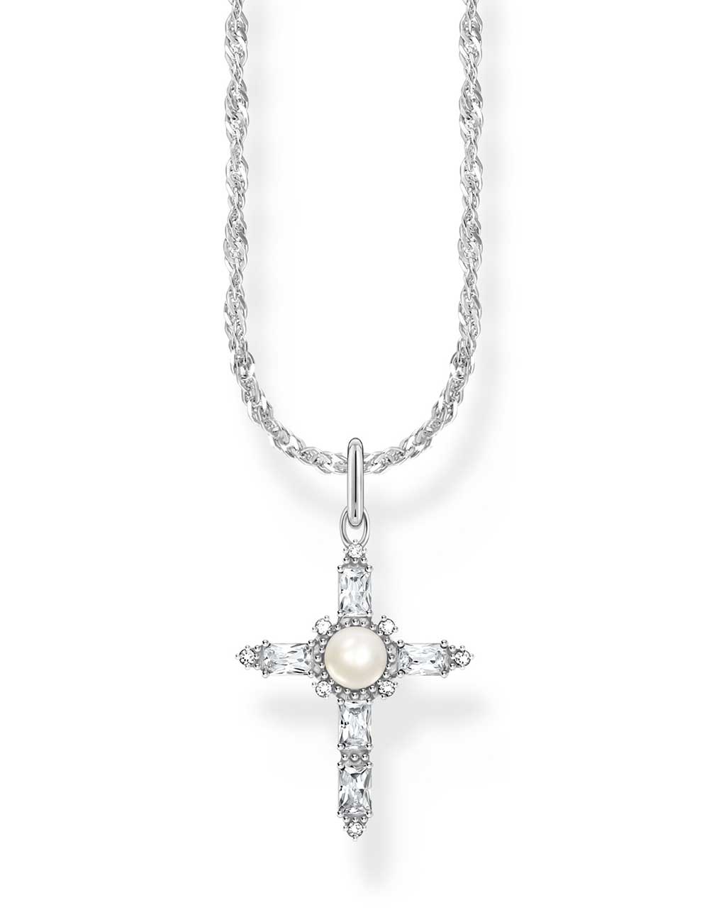 Thomas Sabo KE2296-167-14-L45V Silver Necklace With Cross Pendant Cross Romance