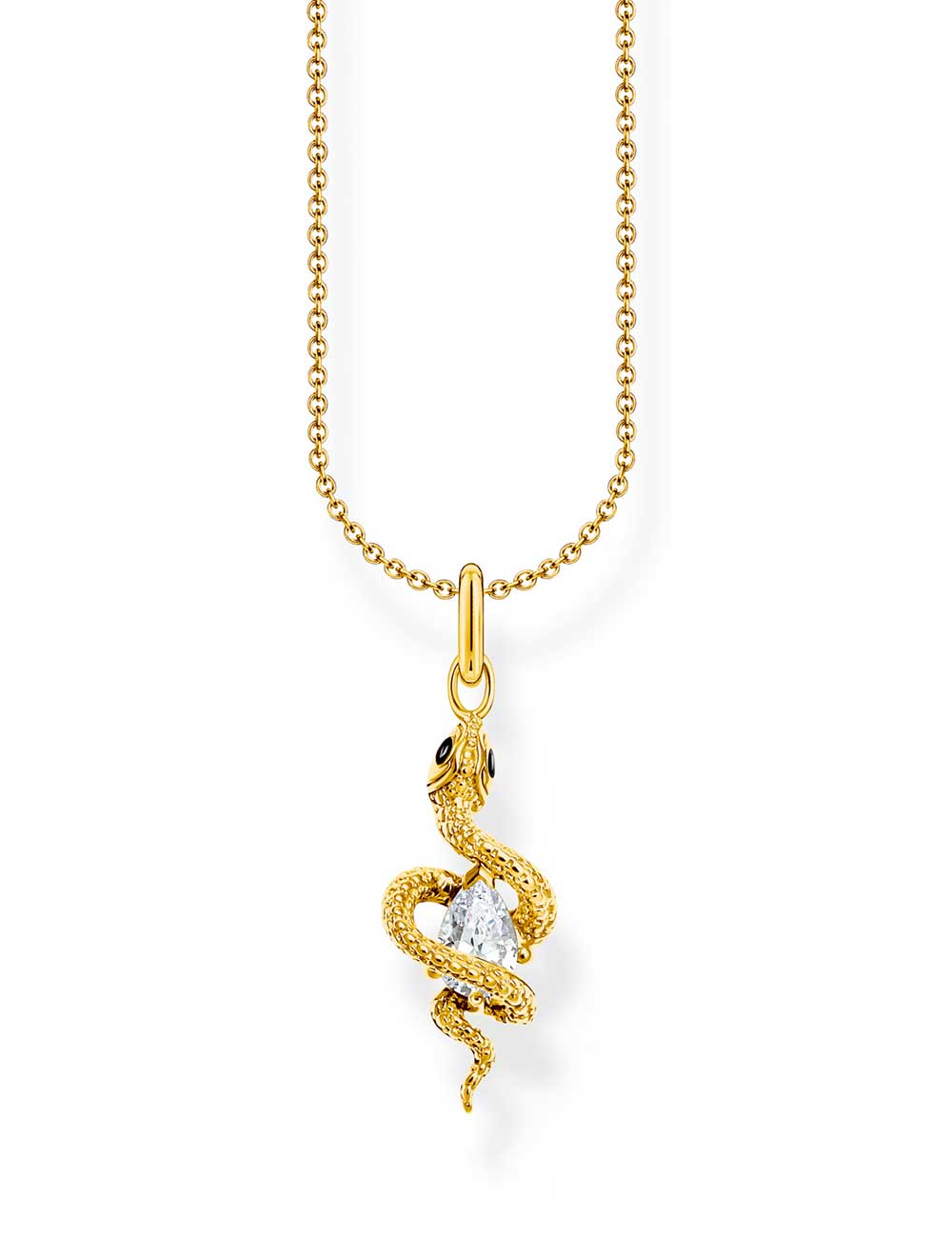 Thomas Sabo KE2300-565-14-L45V Gold-plated Necklace With Tempting Romance Snake Pendant