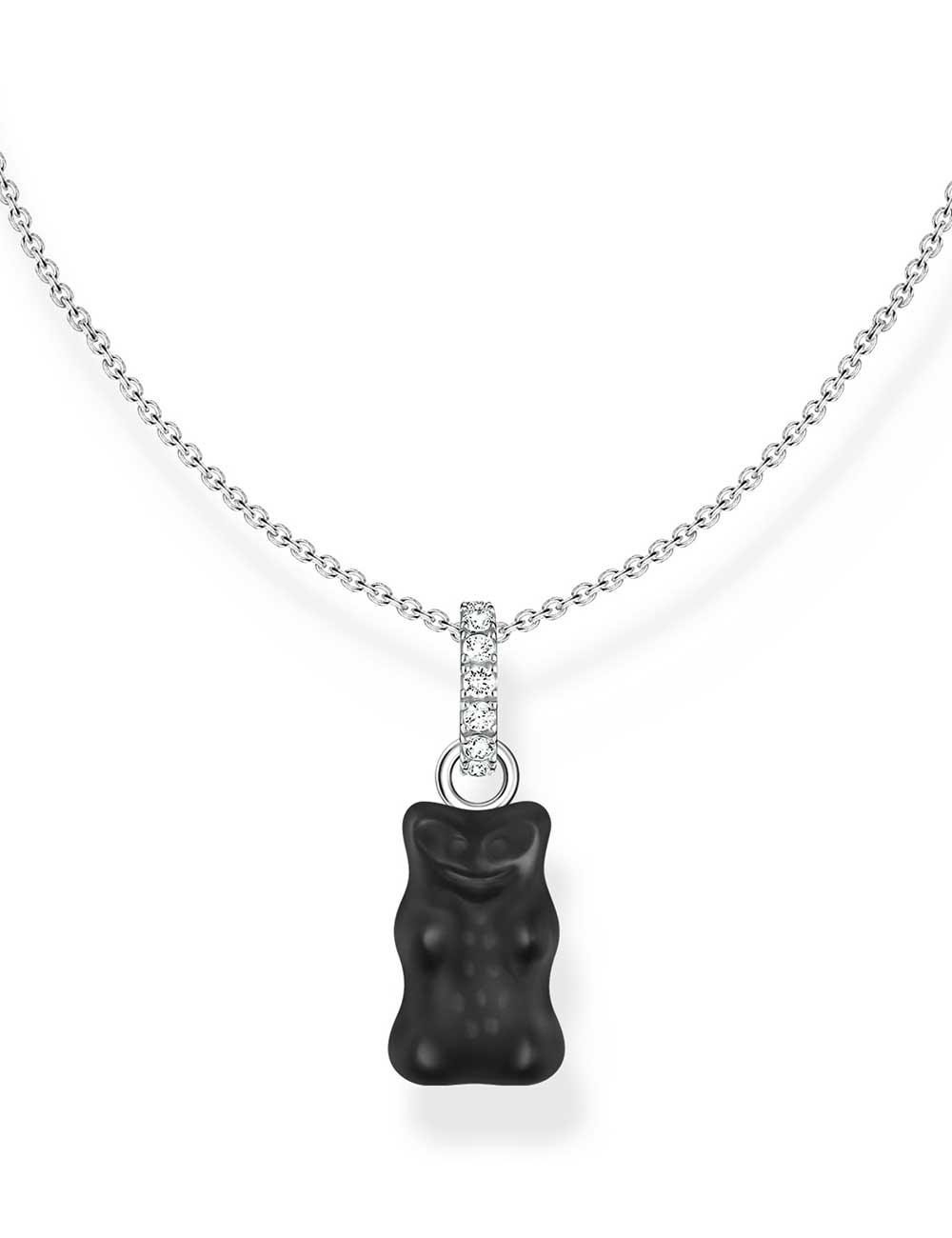 Thomas Sabo KE2209-052-11-L45V Necklace With Black Gold Bear Pendant And Zirconia
