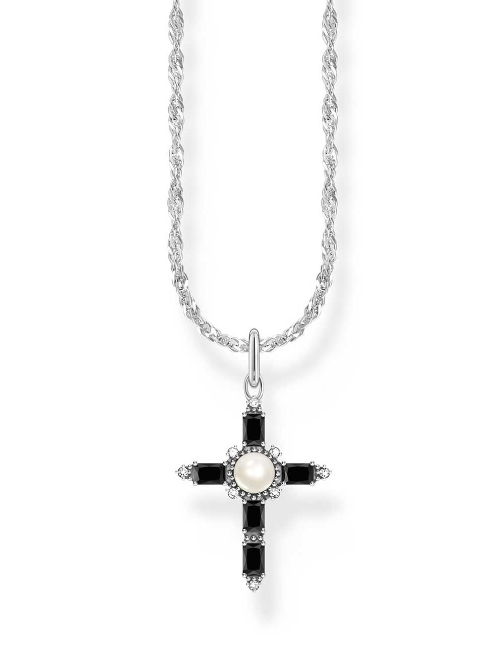 Thomas Sabo KE2296-167-11-L45V Silver Necklace With Cross Pendant Cross Romance