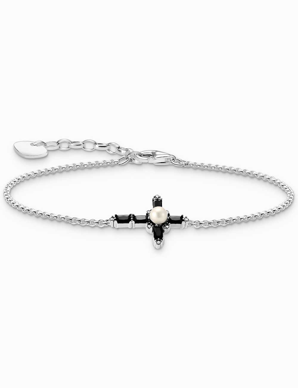 Thomas Sabo A2173-167-11-L19V Silver náramek With Black Cross Romance