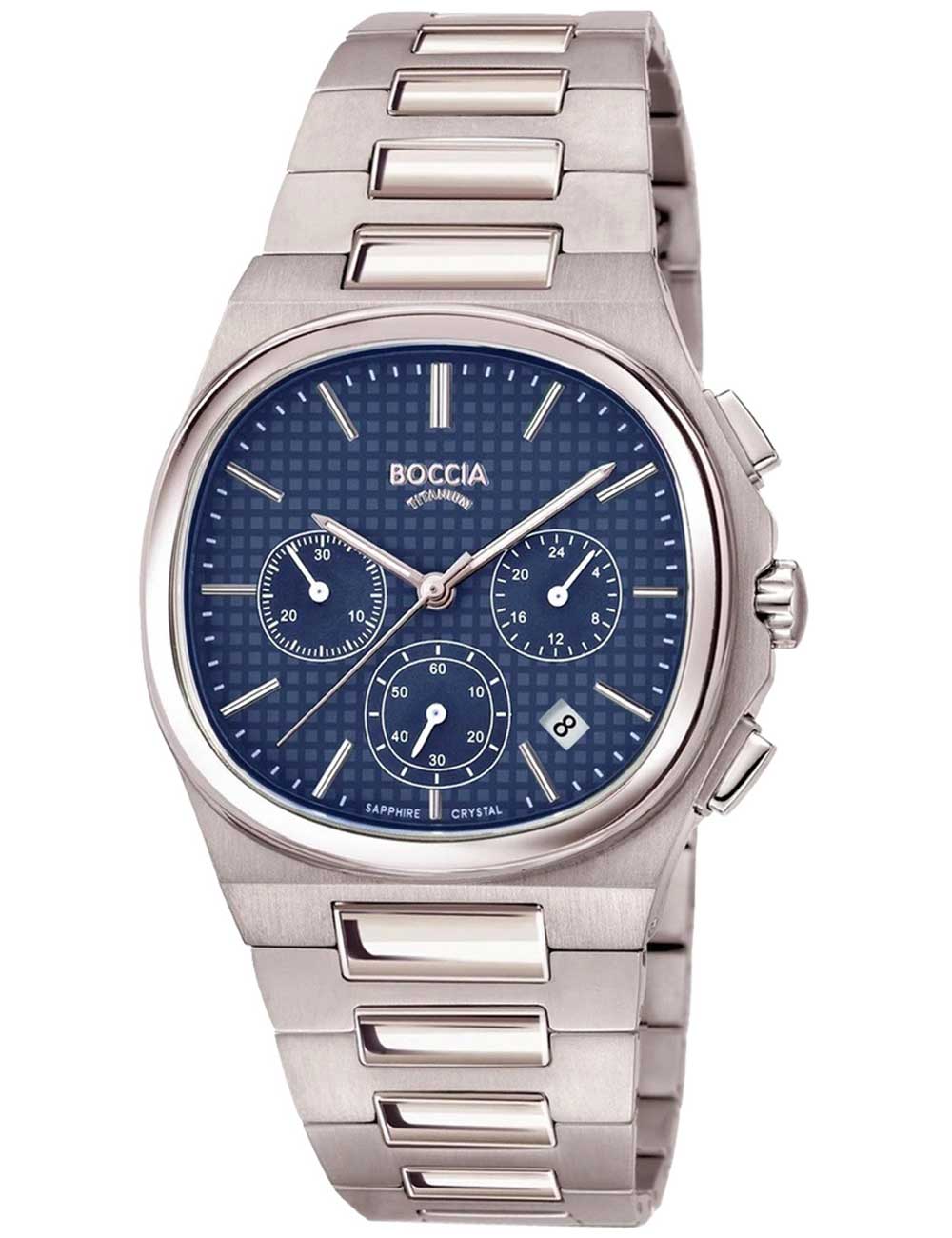 Boccia 3740-01 Titanium Sapphire crystal Chronograph 39mm 5ATM