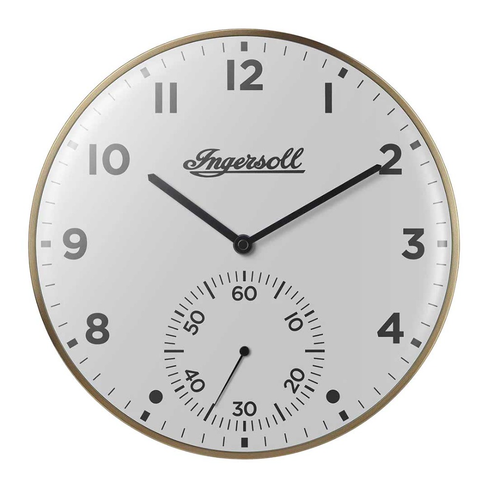 Ingersoll IC003GW Wall clock with small second 30 cm