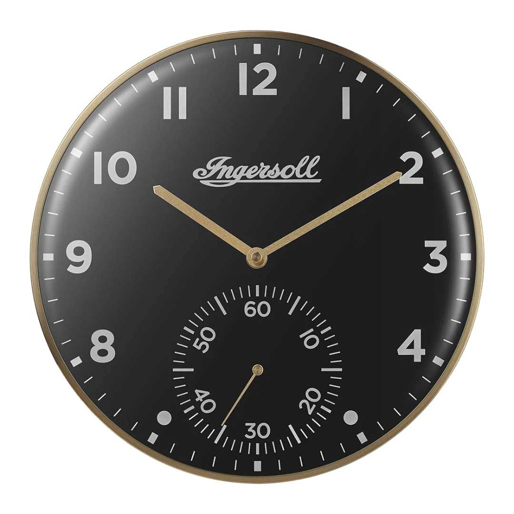 Ingersoll IC003GB Wall clock with small second 30 cm