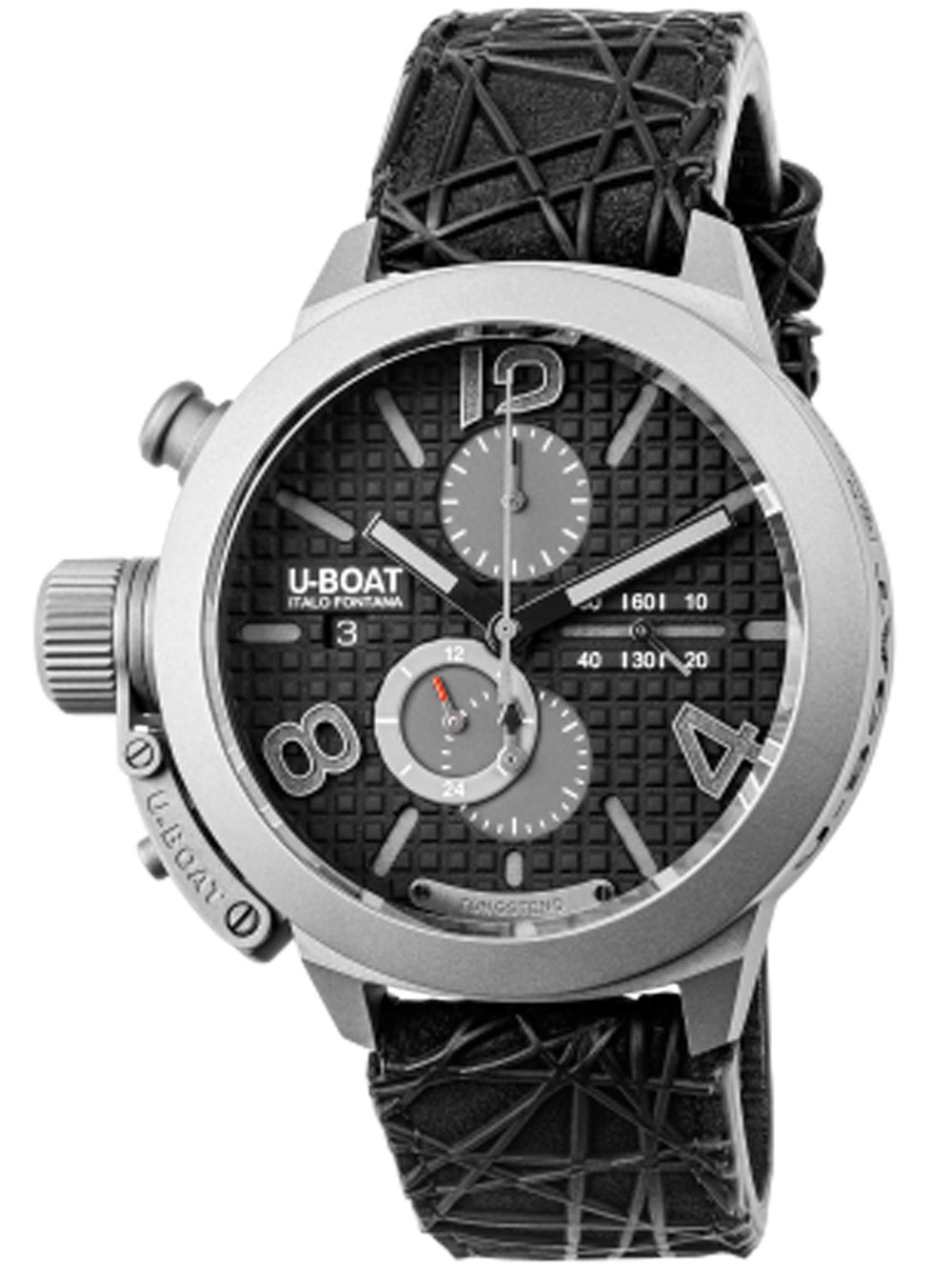 U-Boat 3004 Classico Titanium Black Automatic Chronograph 45mm 10ATM