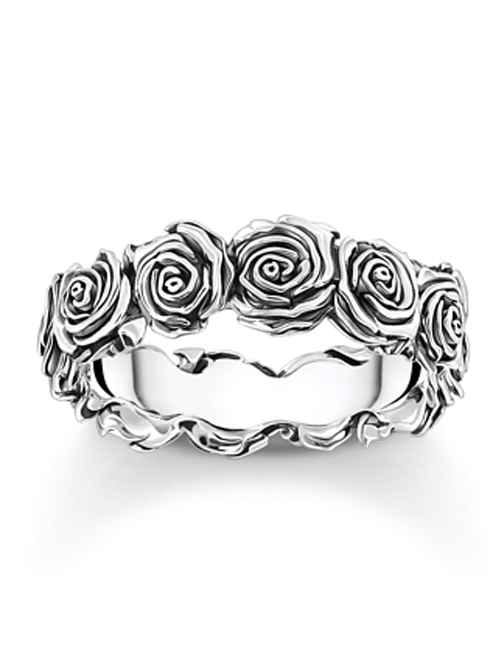 Thomas Sabo TR2488-637-21-58 silver prstýnek with roses