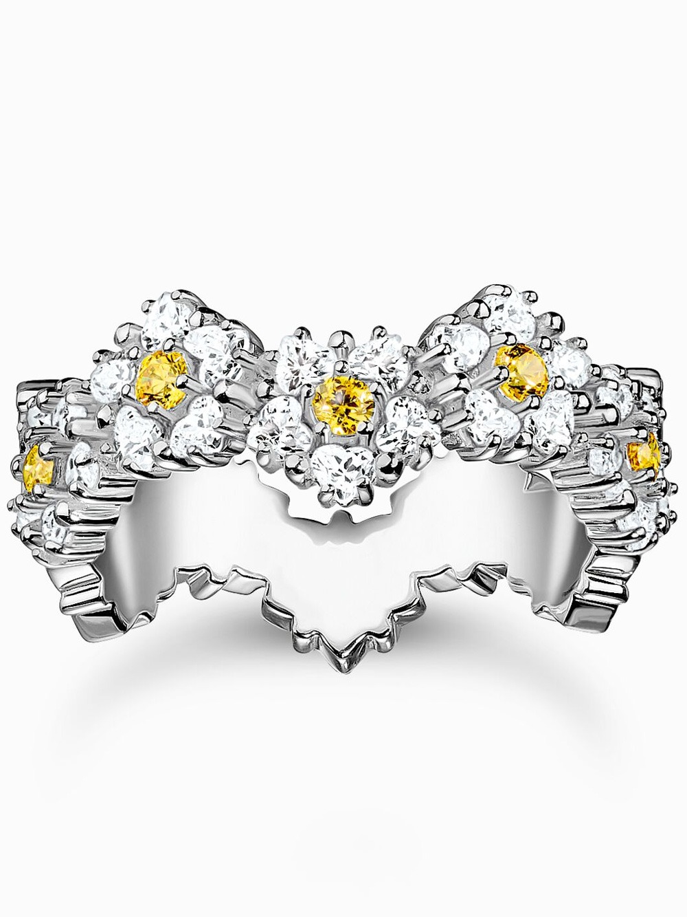 Thomas Sabo TR2337-051-4-56 prstýnek - flower with stones silver