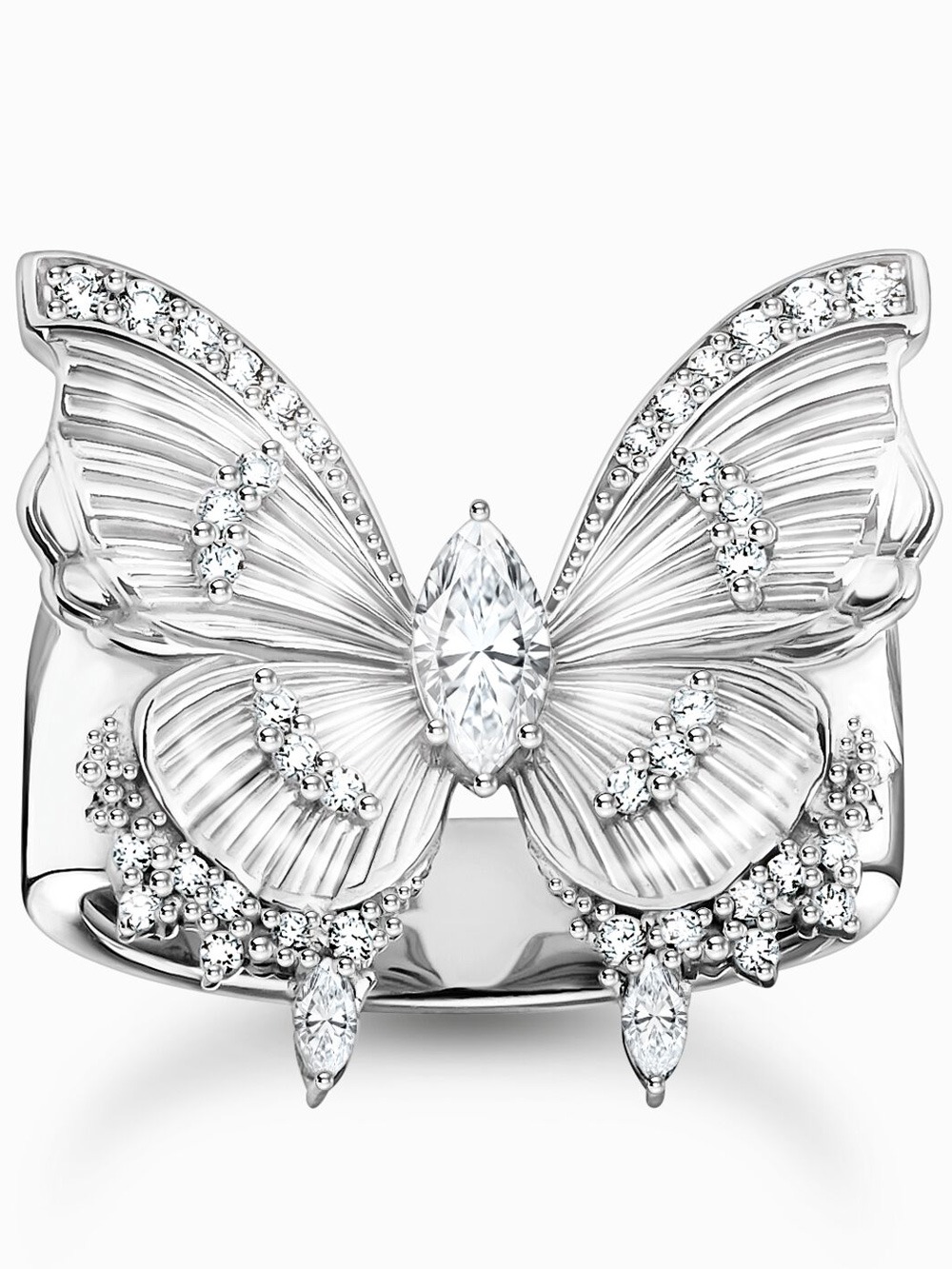 Thomas Sabo TR2495-051-14-56 Cocktailprstýnek butterfly silver