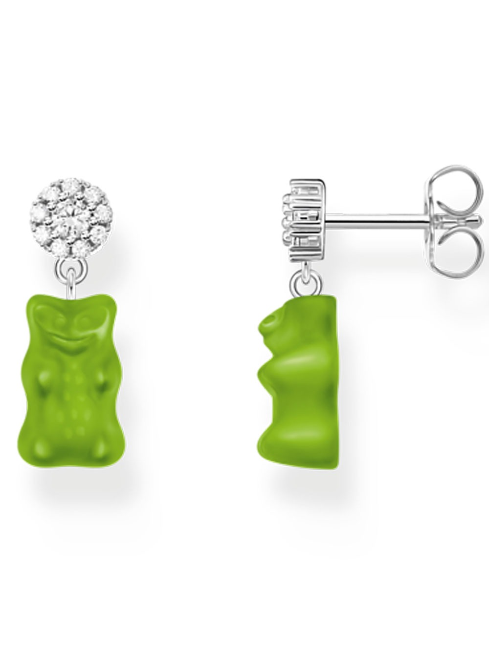 Thomas Sabo H2330-052-6 ear studs with green goldbears silver