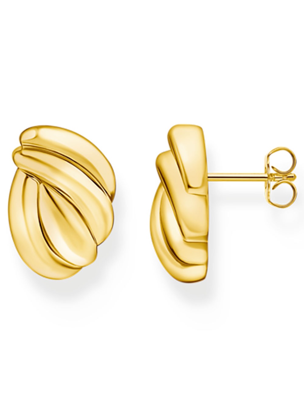 Thomas Sabo H2327-413-39 ear studs organic forms gold plated small