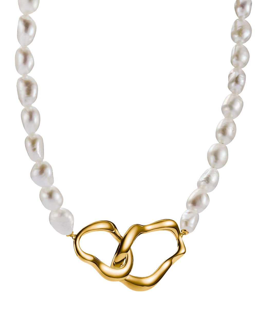 Thomas Sabo KE2321-430-14-L50V Pearl Necklace Natural Beauty Gold-Plated