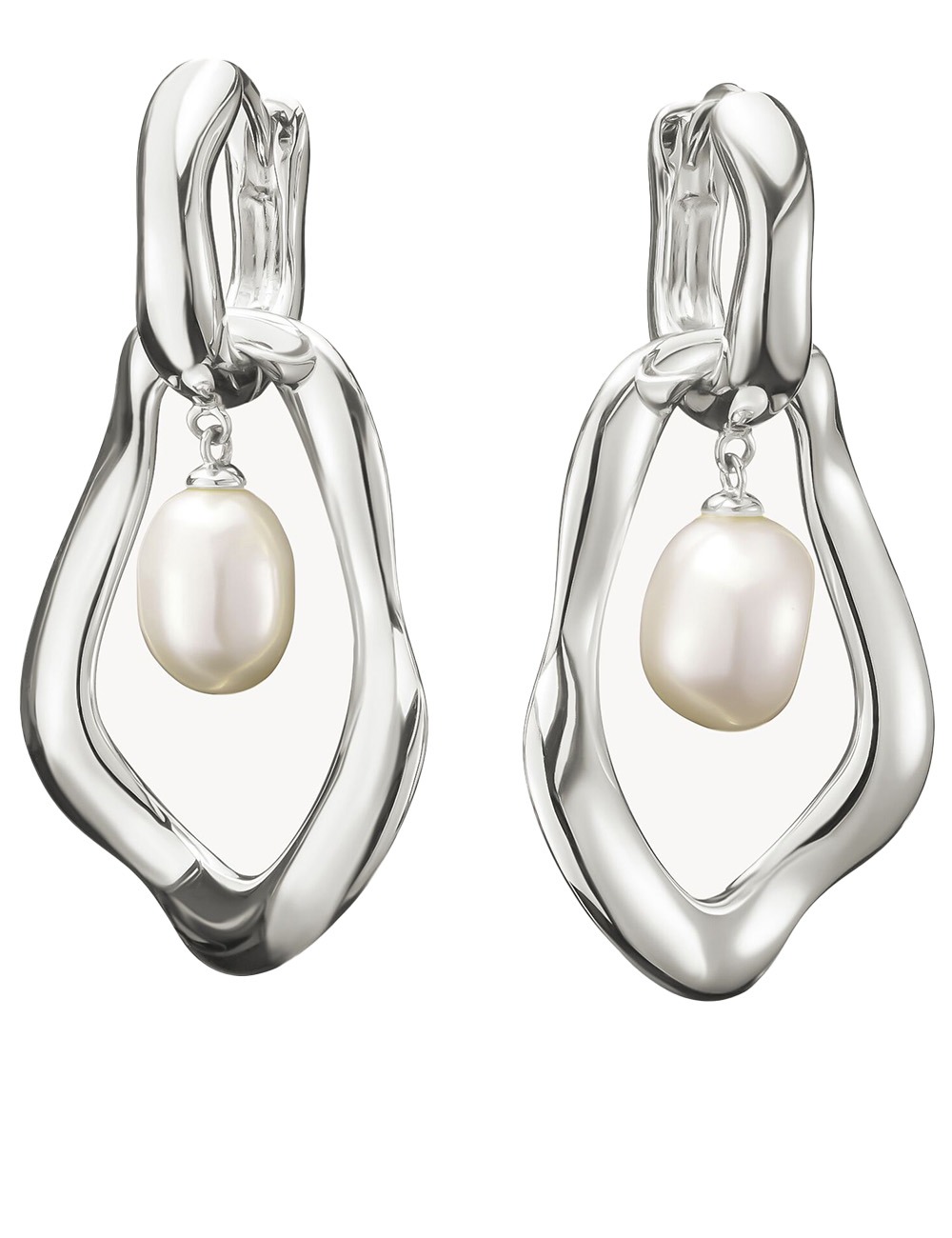 Thomas Sabo H2321-082-14 Hoop Earrings with pearls-Pendant Natural Beauty Silver