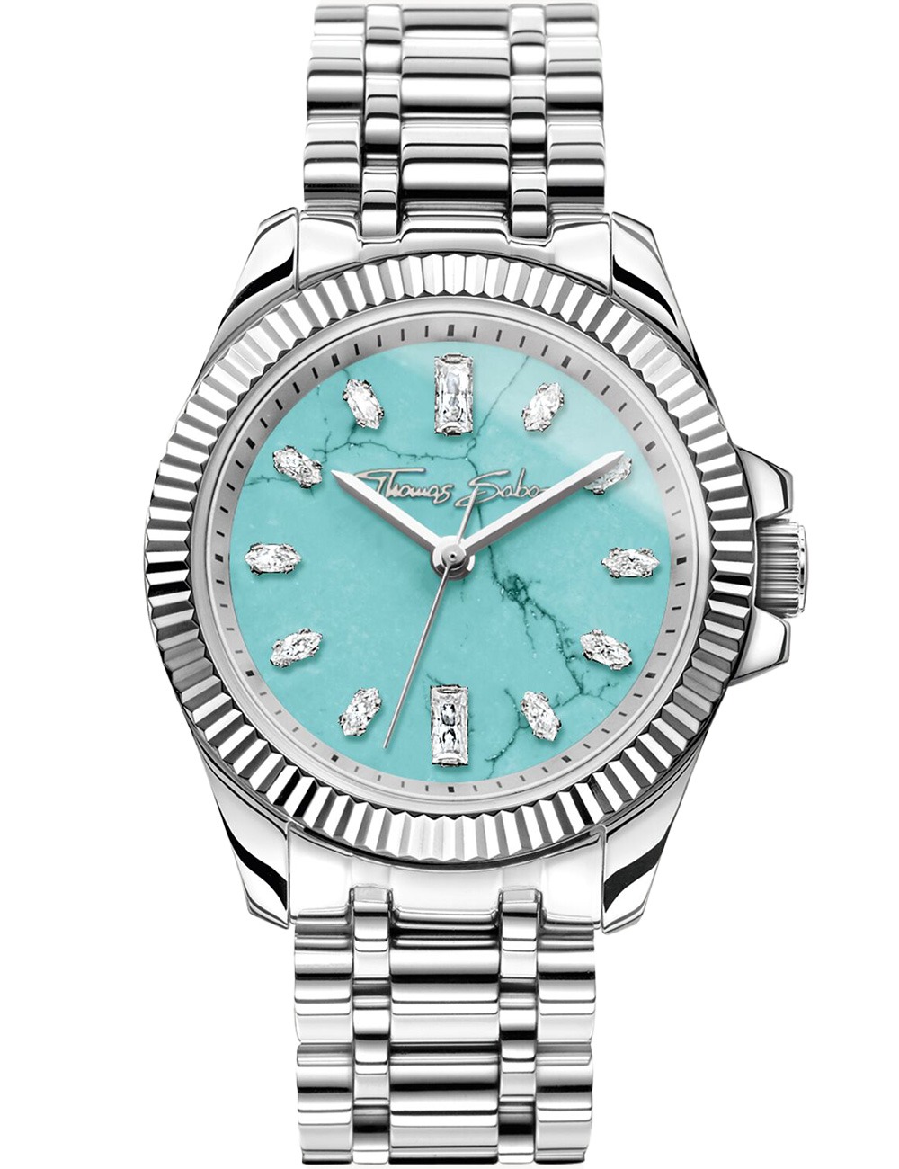 Thomas Sabo WA0435-201-209 Divine Jewellery Stone Silver-Colored 33mm 5ATM