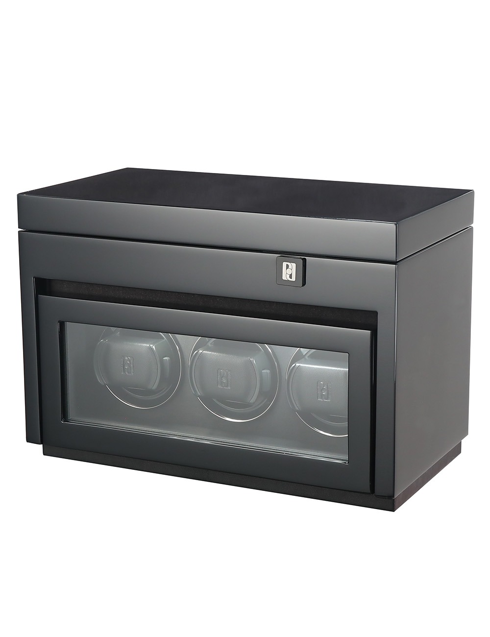 Paul Design 20098 Watch Winder Gentlemen 3+5 Black Highgloss